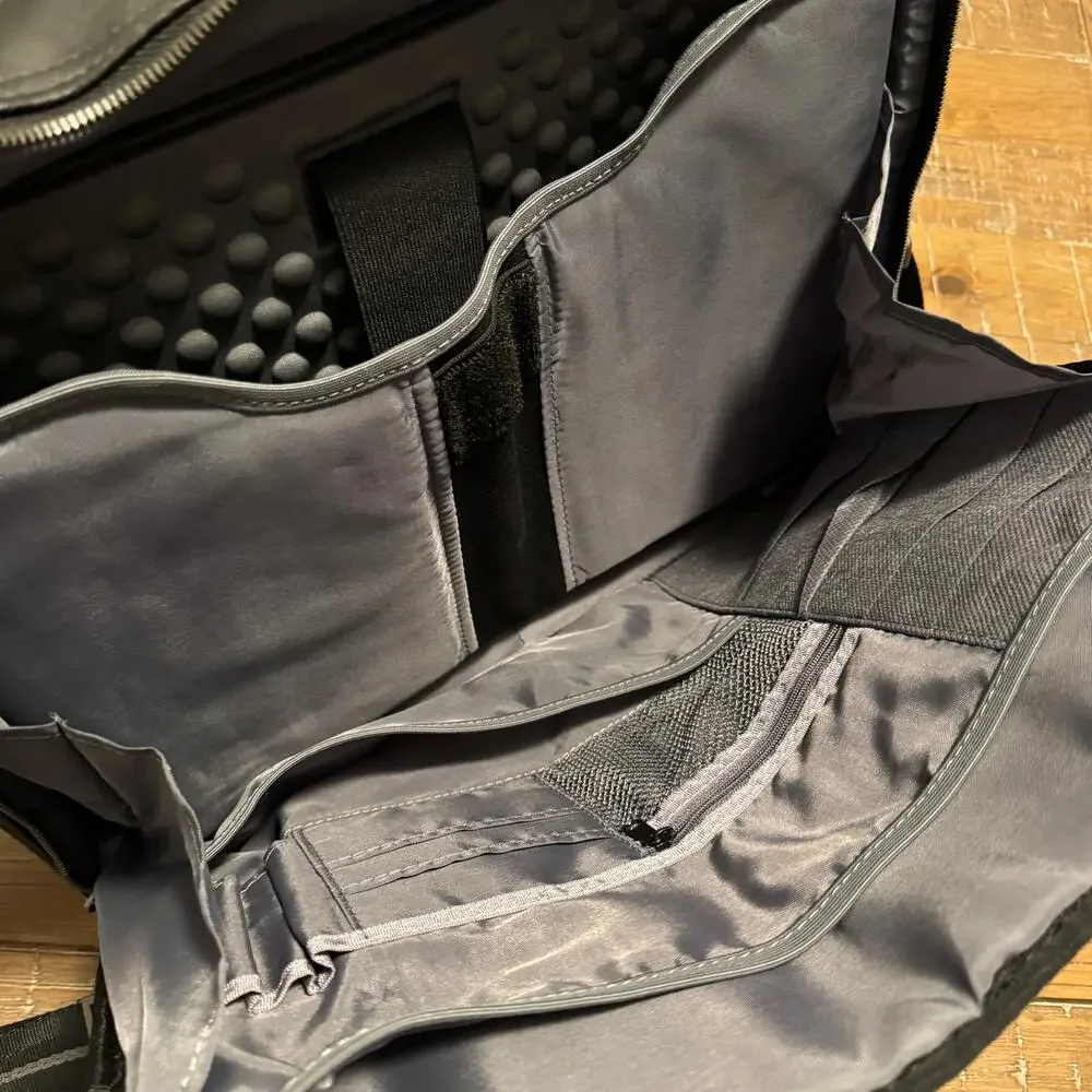 Dell Executive Black Leather Laptop Briefcase Bag 17x13 Multi-Compartment Padded